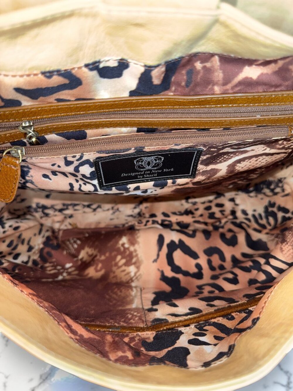 Sharif 1827 Vintage Legacy Leopard Haircalf Studded Sample Shoulder Bag NWT - Picture 10 of 15